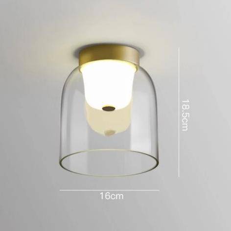 Plafonnier doré rond en verre de plusieurs tailles