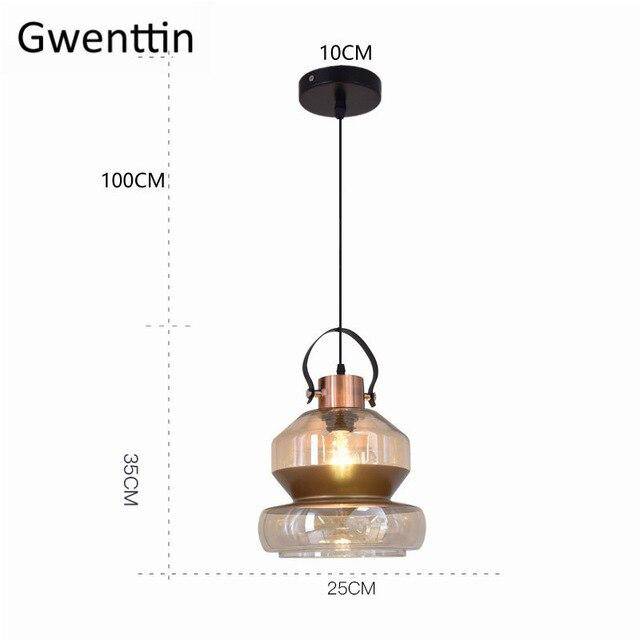 pendant light LED design industrial glass shapes