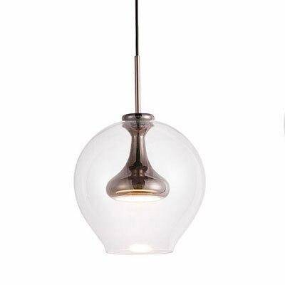 pendant light LED metal design and glass ball Denver