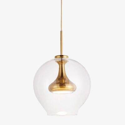 pendant light LED metal design and glass ball Denver