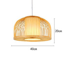 Suspension en bambou LED avec différents cylindres style Asian