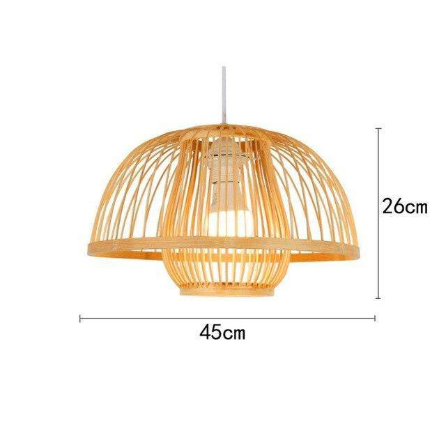 Suspension en bambou LED avec différents cylindres style Asian - vue 11 sur 11