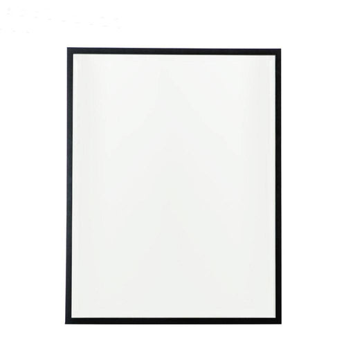Miroir mural rectangulaire avec cadre noir fin Basin
