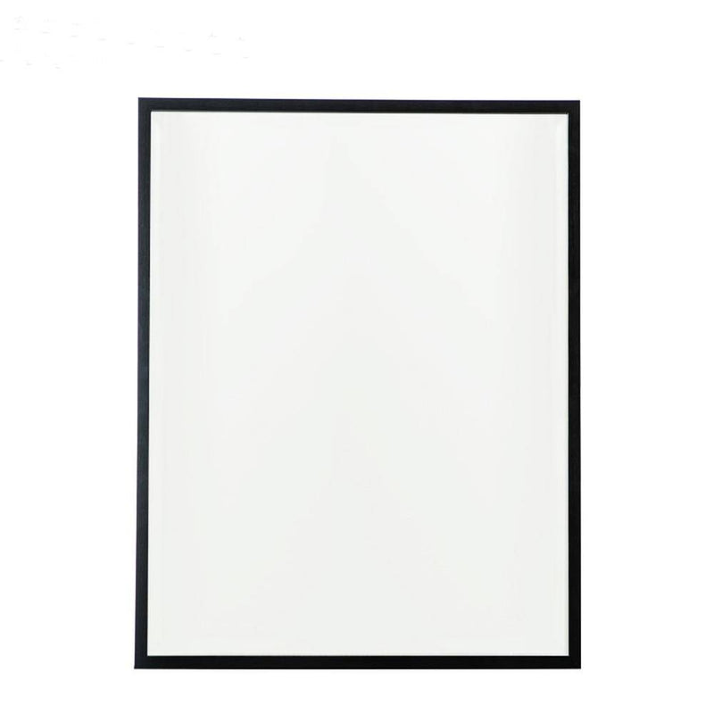 Miroir mural rectangulaire avec cadre noir fin Basin