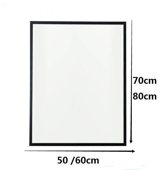 Miroir mural rectangulaire avec cadre noir fin Basin