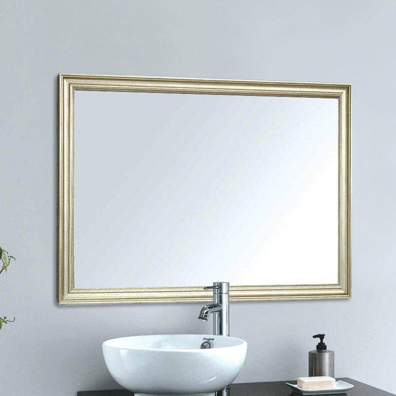 Rectangular wall mirror with metal frame Narrow