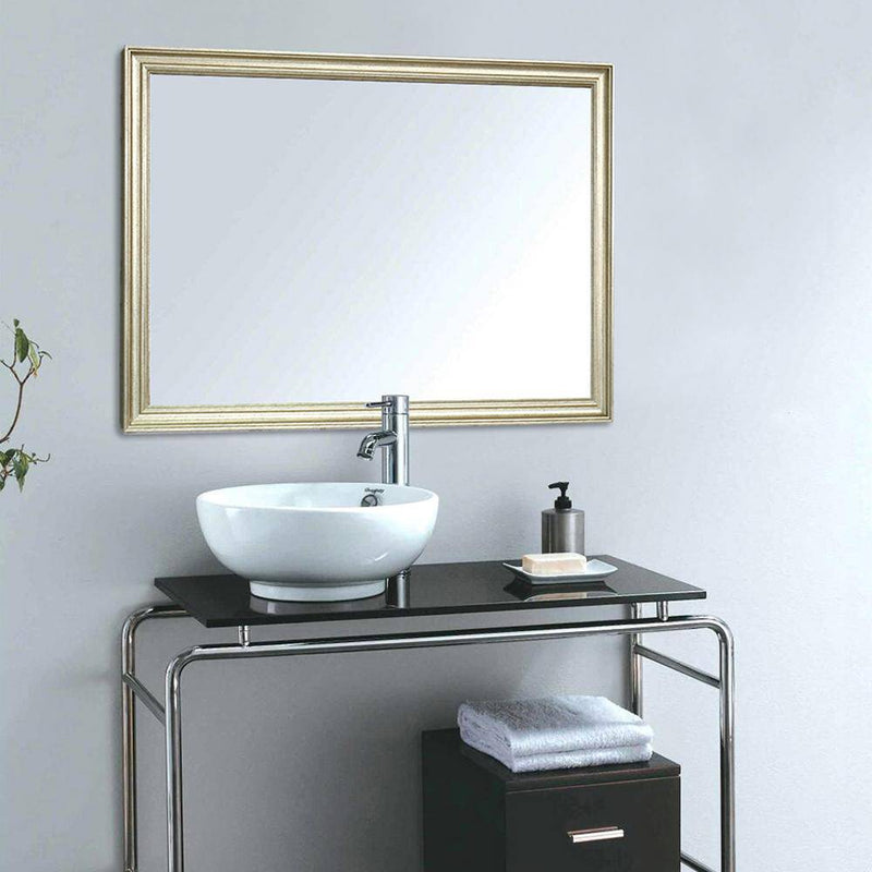 Rectangular wall mirror with metal frame Narrow