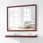 Miroir mural rectangulaire en aluminium Shelf