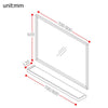 Miroir mural rectangulaire en aluminium Shelf