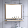 Miroir mural rectangulaire en aluminium Shelf