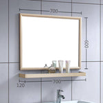 Miroir mural rectangulaire en aluminium Shelf
