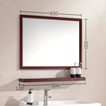 Miroir mural rectangulaire en aluminium Shelf