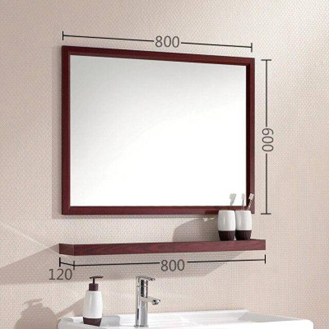 Espejo de pared rectangular de aluminio Estantería