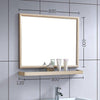 Miroir mural rectangulaire en aluminium Shelf
