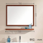 Miroir mural rectangulaire en aluminium Shelf