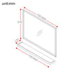 Miroir mural rectangulaire en aluminium Shelf
