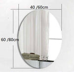 Miroir mural ovale cadre noir European