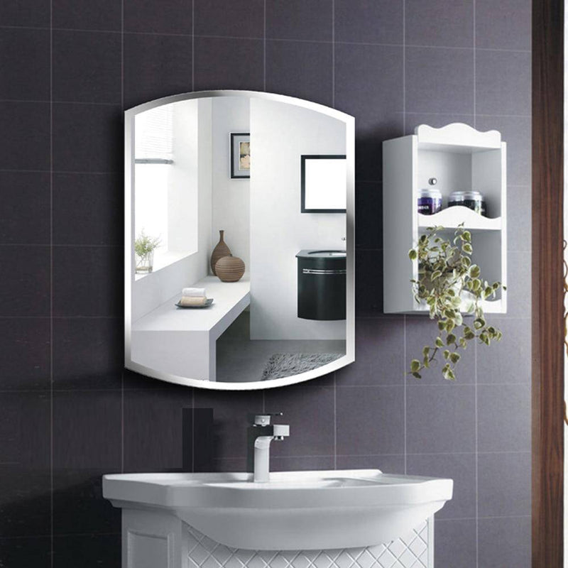 Rounded rectangular wall mirror Living