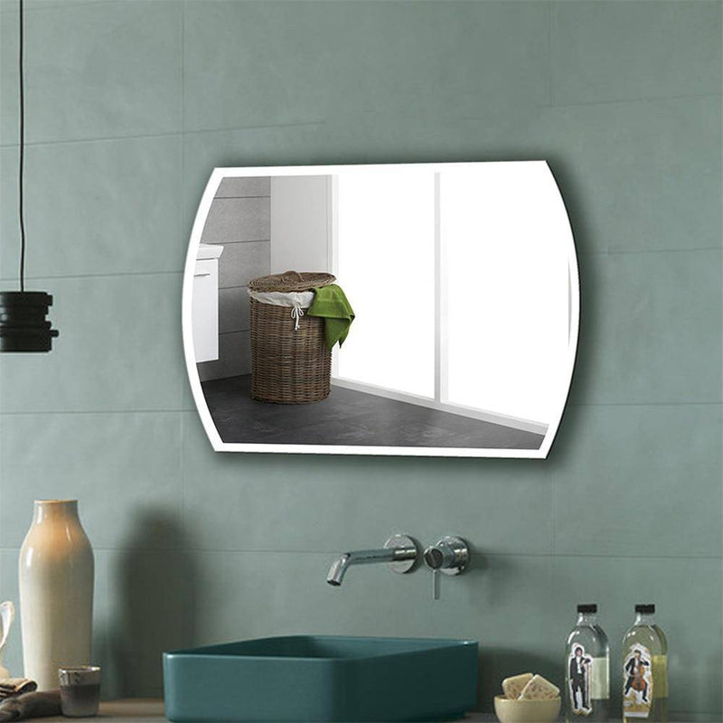 Rounded rectangular wall mirror Living