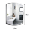 Miroir mural rectangulaire arrondi Living