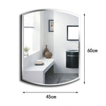 Miroir mural rectangulaire arrondi Living