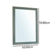 Miroir mural rectangulaire avec cadre bleu retro industriel