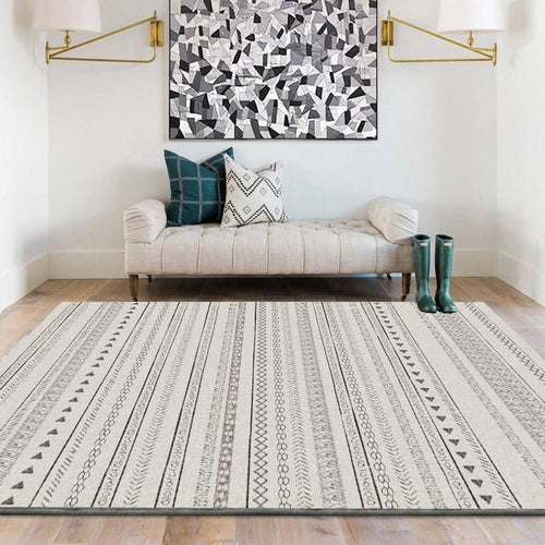 Rectangular carpet with geometric shapes Floor C