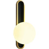 Applique murale design dorée avec boule en cristal American