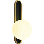 Applique murale design dorée avec boule en cristal American