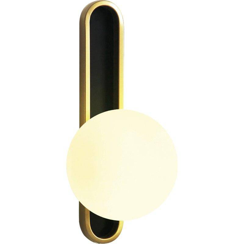 Lámpara de pared design oro con bola de cristal americano