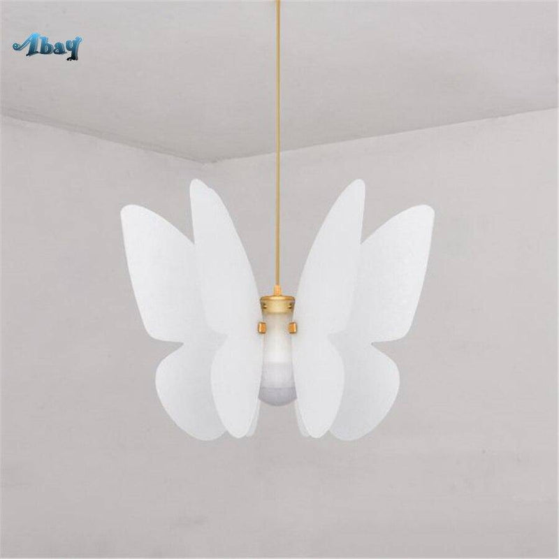 Lámpara de suspensión moderno LED blanco en estilo mariposa