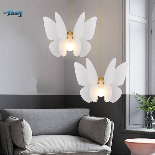 pendant light modern white LED butterfly style
