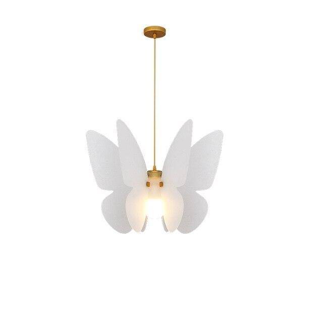 Suspension moderne LED blanche au style Butterfly