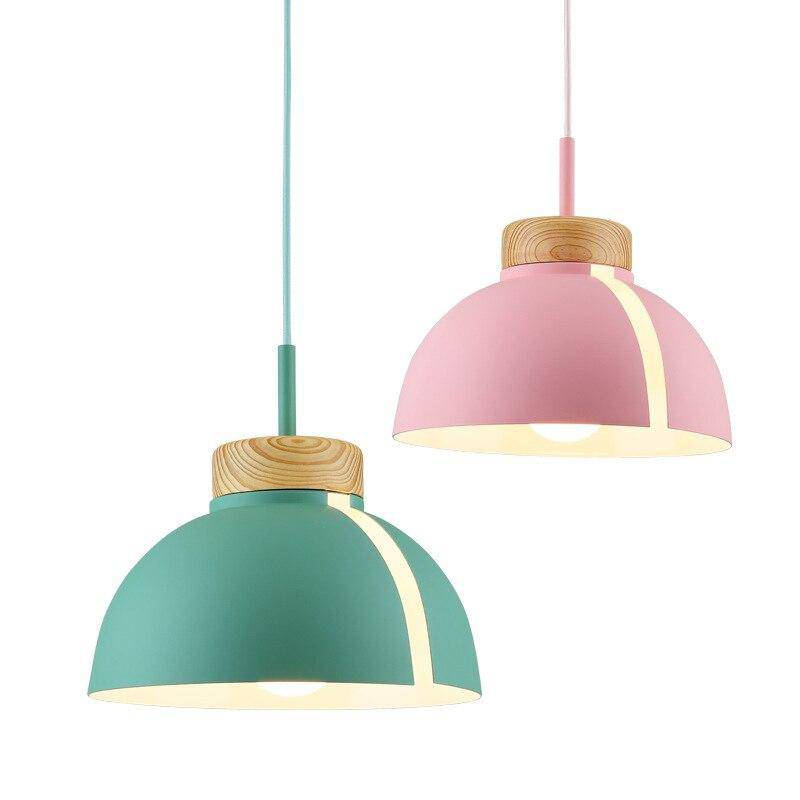 pendant light Loft colored half-ball LED