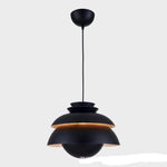 Suspension LED design noire vintage en alumnium