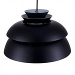 Suspension LED design noire vintage en alumnium
