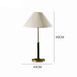 Lampe de chevet design LED avec socle doré et abat-jour blanc