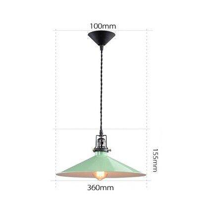 pendant light metal LED retro with lampshade conical Edison