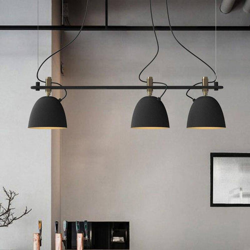 Suspension design LED avec plusieurs abats-jours noirs Loft - vue 2 sur 6