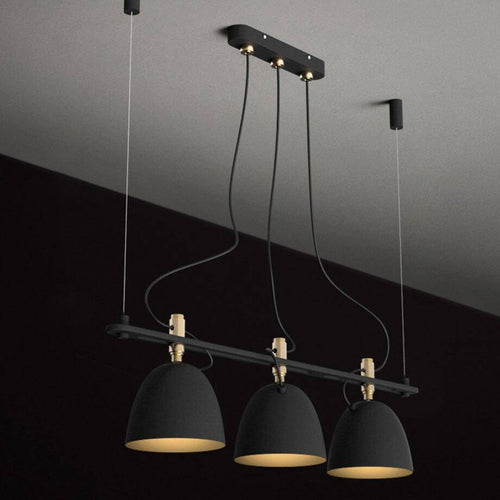 Suspension design LED avec plusieurs abats-jours noirs Loft - vue 4 sur 6