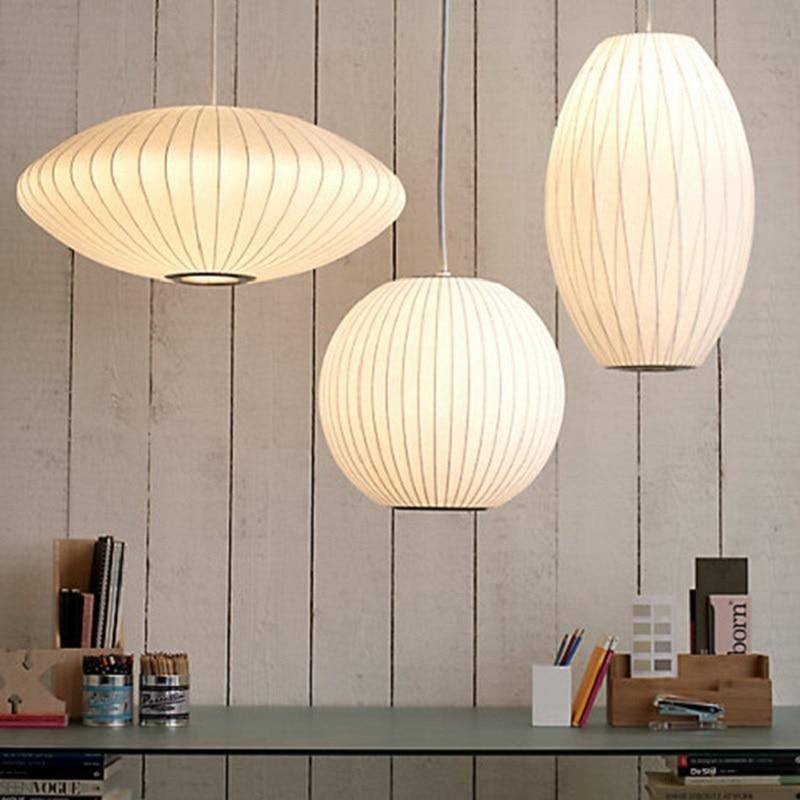 pendant light modern Japanese style paper Silk