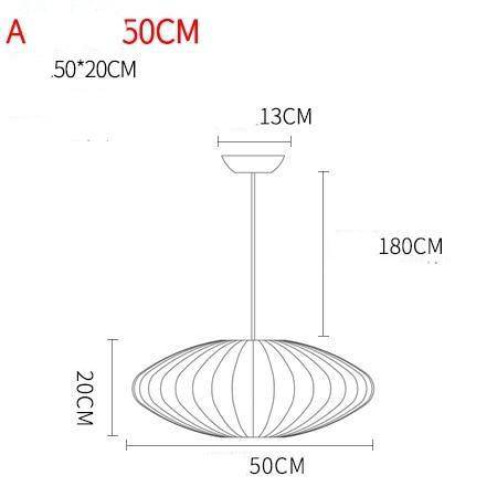 Lámpara de suspensión papel moderno de estilo japonés Seda