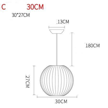 Lámpara de suspensión papel moderno de estilo japonés Seda