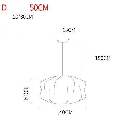 Lámpara de suspensión papel moderno de estilo japonés Seda