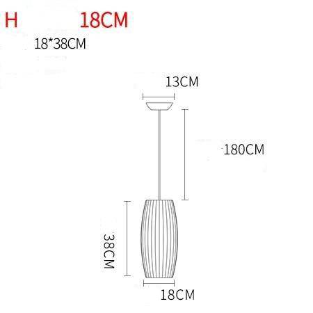 Lámpara de suspensión papel moderno de estilo japonés Seda