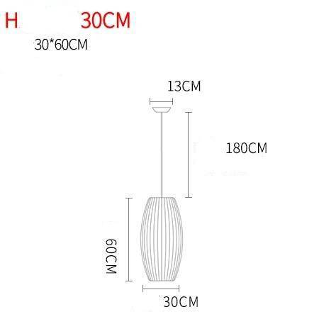 Lámpara de suspensión papel moderno de estilo japonés Seda