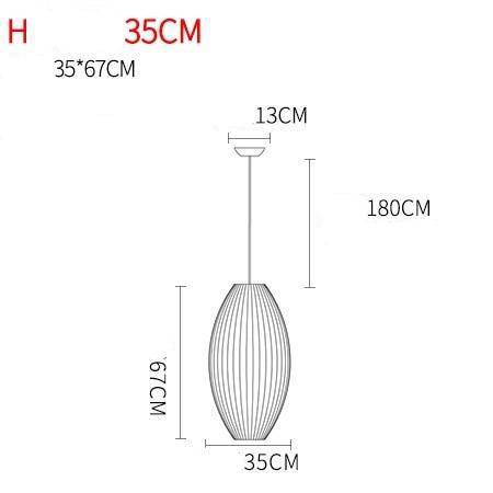 Lámpara de suspensión papel moderno de estilo japonés Seda