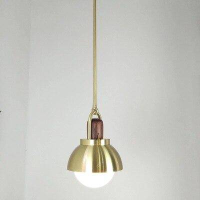 Suspension design LED avec boule en verre et métal doré - vue 5 sur 7