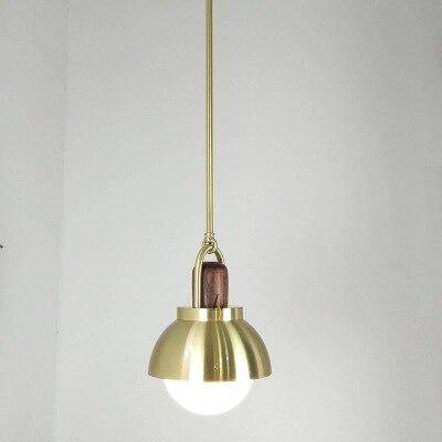 Lámpara de suspensión design LED con bola de cristal y metal dorado