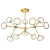 Lustre LED design branches et lampes en verre Lighting